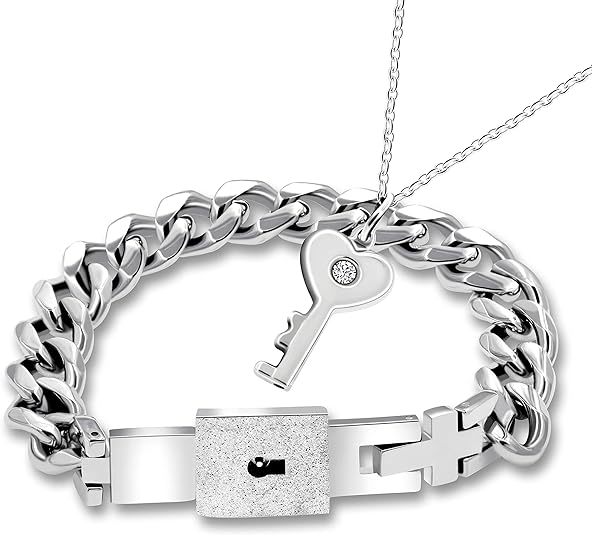 Custom Engraving Locking Bracelet High Quality 316L Stainless Steel Black, Gold, Rose Gold, Silver BDSM