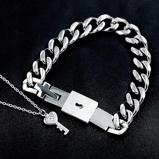 Custom Engraving Locking Bracelet High Quality 316L Stainless Steel Black, Gold, Rose Gold, Silver BDSM