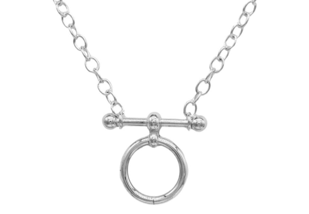 Ball & Bar O Ring BDSM Locking Day Collar Solid 925 Sterling Silver g2