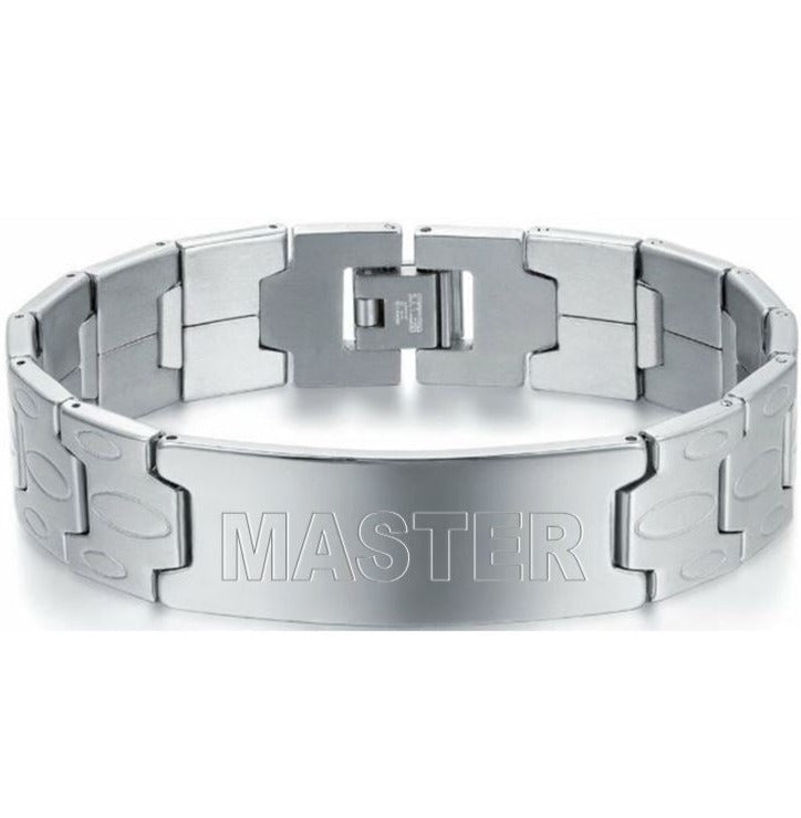 Custom Engraving Dominant High Quality 316L Surgical Stainless Steel High Quality BDSM Master Bracelet