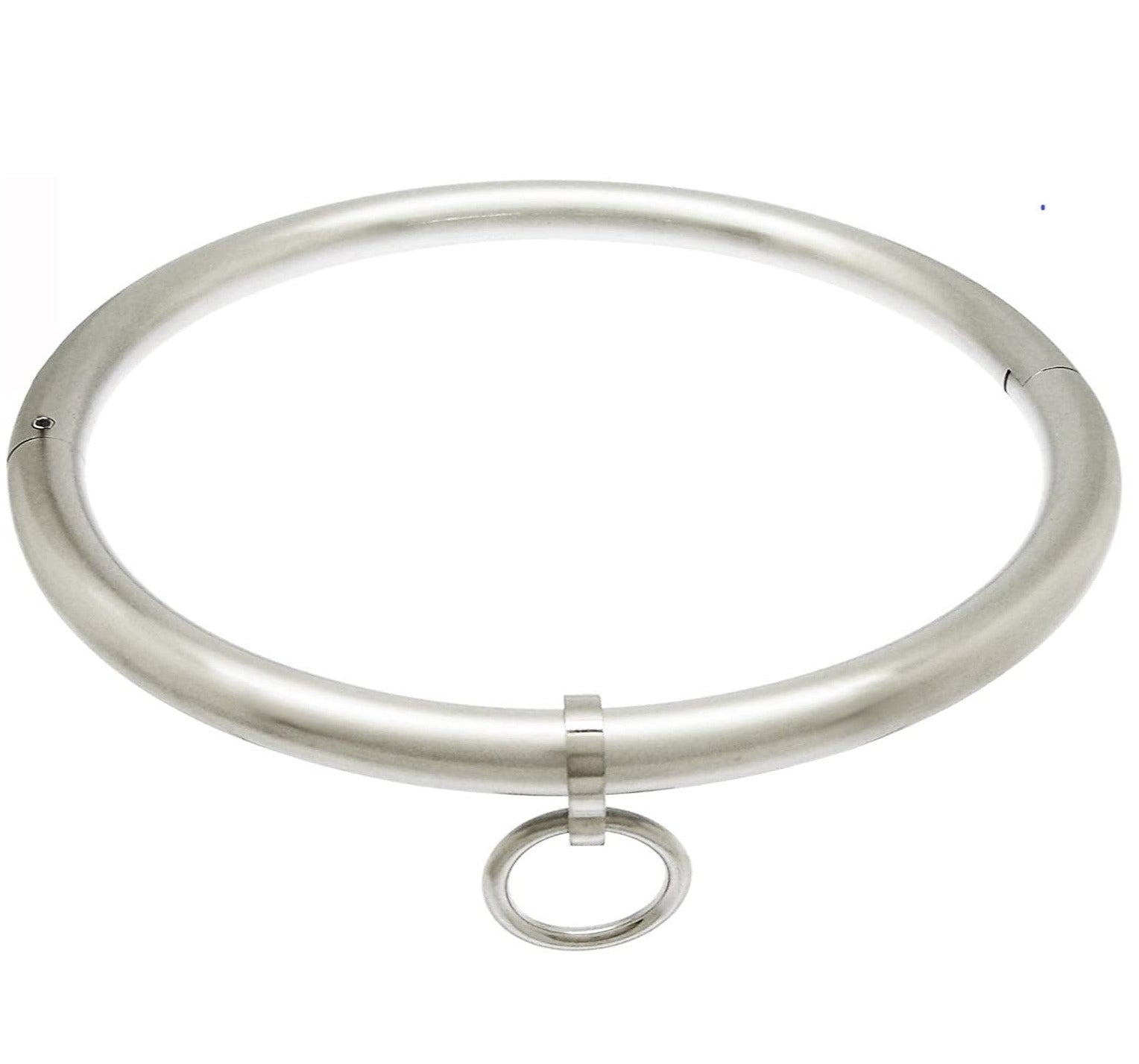 Classic Eternal High Quality BDSM Locking Solid Round 316L Stainless Steel Solid Very Heavy 10MM Locking Neck Cuff Collar w/ Removable O ring