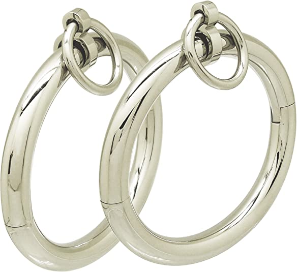 High Quality 316L Stainless Steel Oval Lockable Wrist Ankle Cuffs with Removable O Ring