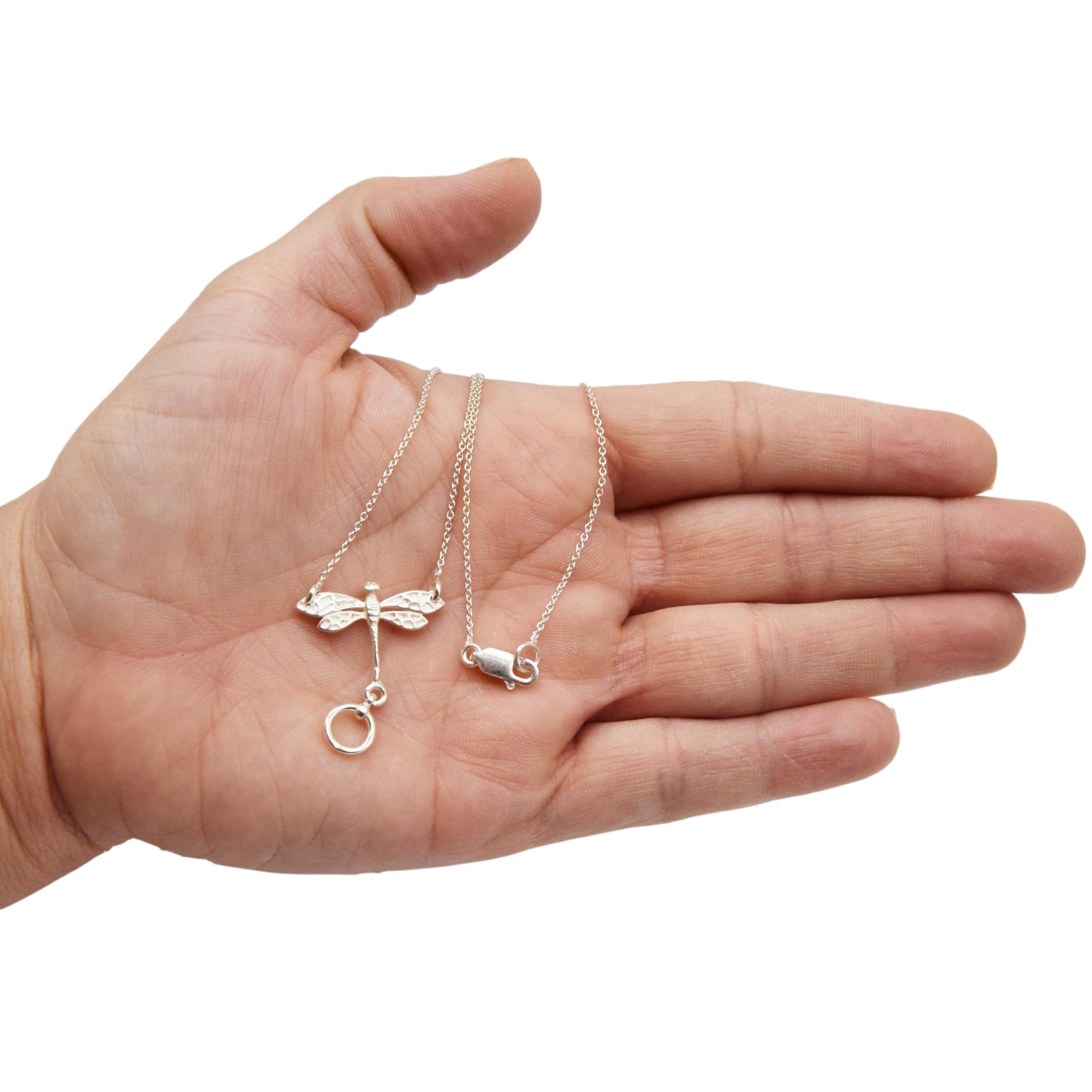 BDSM Locking Submissive Day Collar O Ring Minimalist Micro Dragonfly Solid 925 Sterling Silver g4