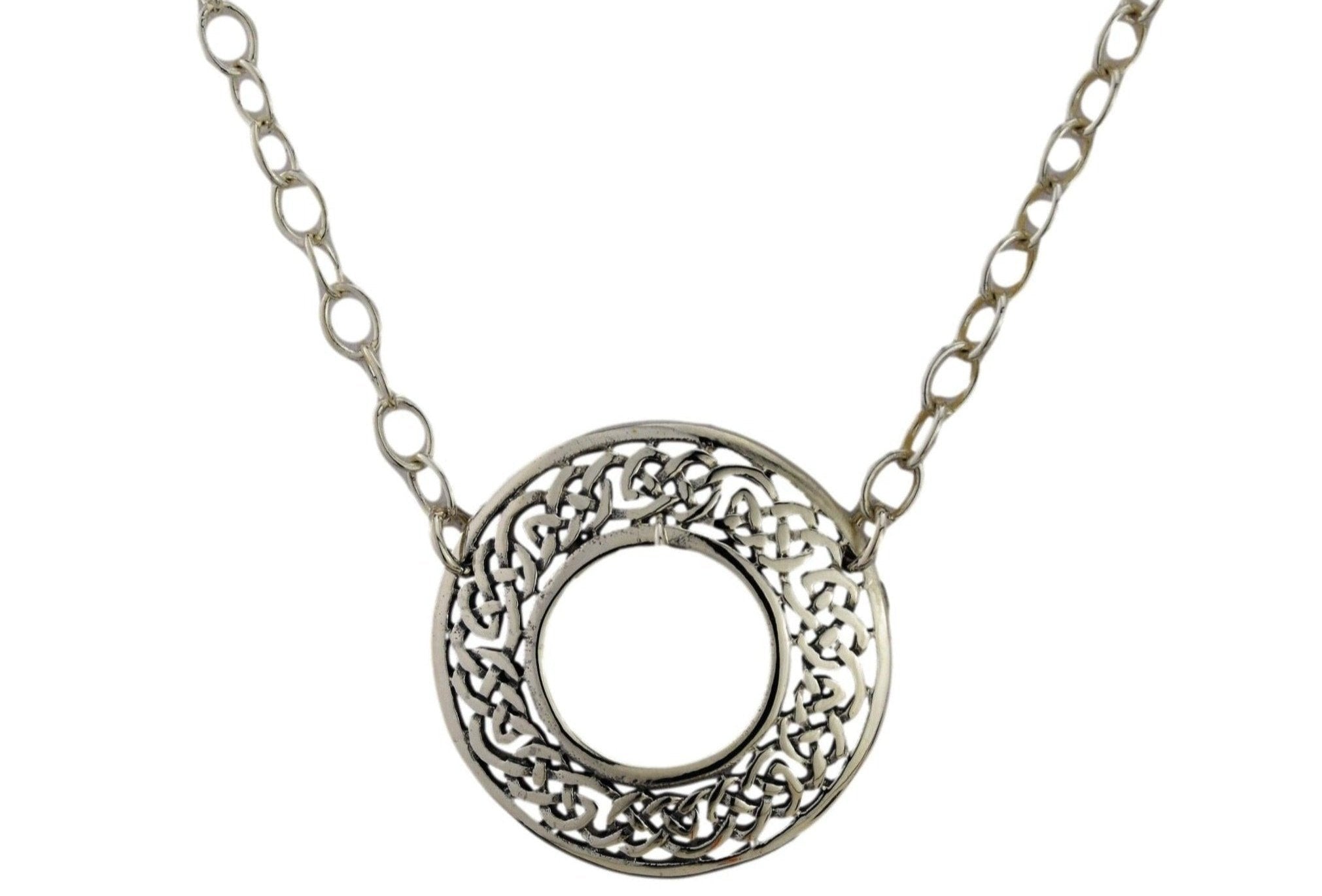 Solid 925 Sterling Silver Heavy Chain Celtic O Ring BDSM Locking Day Collar g2