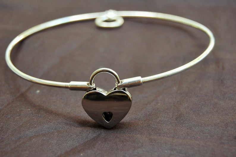 Round O Ring 925 Sterling Silver BDSM Day Collar Cuff g1