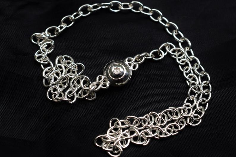 Classic Oval link 925 Sterling Silver BDSM Day Collar g5