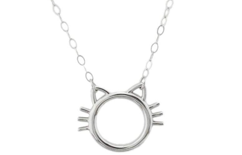 Kitty w/Whiskers Solid 925 Sterling Silver BDSM Day Collar g2