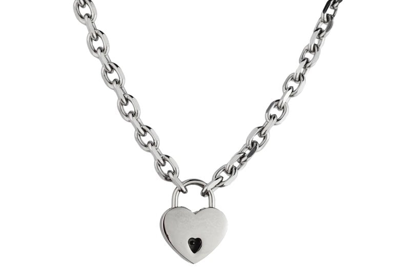 316L Surgical Stainless Steel Medium Slant Oval BDSM Day Collar s4