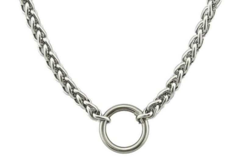 Solid 316L Surgical Stainless Steel Makou O Ring BDSM Locking Day Collar s2