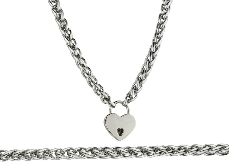 316L Surgical Stainless Steel Heavy Makou BDSM Locking Day Collar s4