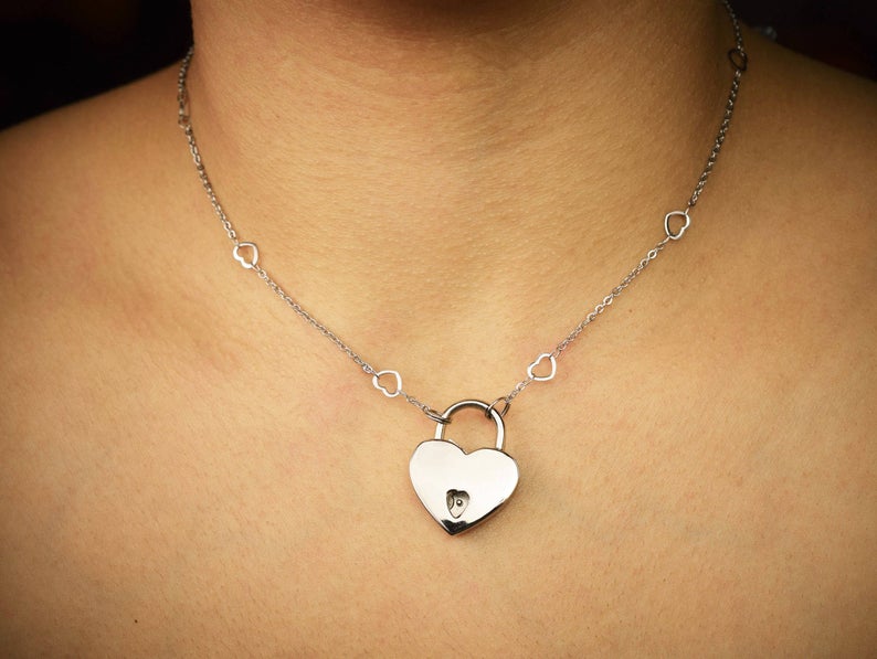 316L Surgical Stainless Steel Open Heart BDSM Day Collar s4
