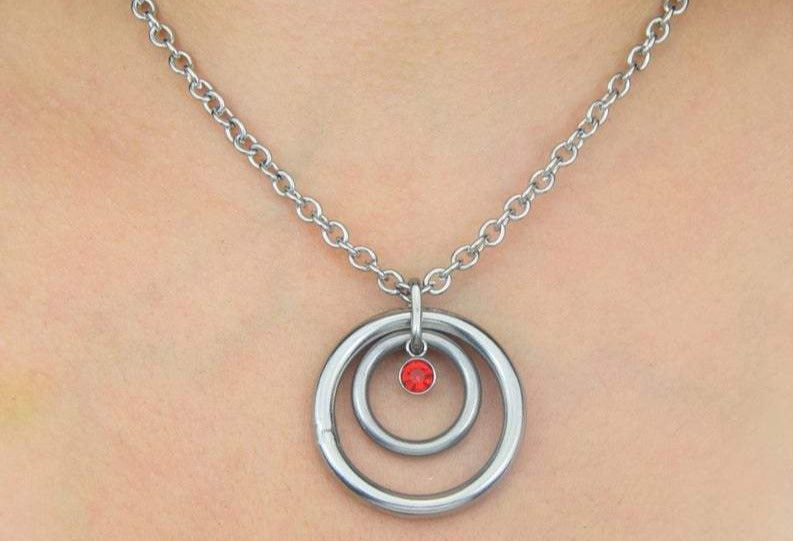 316L Surgical Stainless Double Steel O ring with Crystal BDSM Day Collar s2