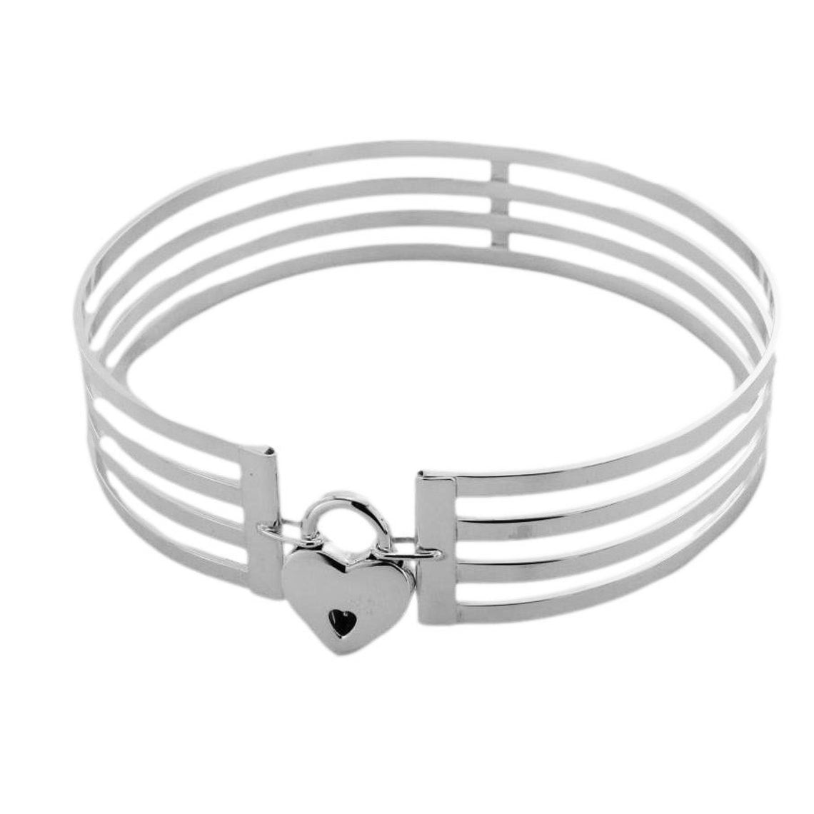 Solid 925 Sterling Silver CAGE Neck BDSM Cuff Collar g3