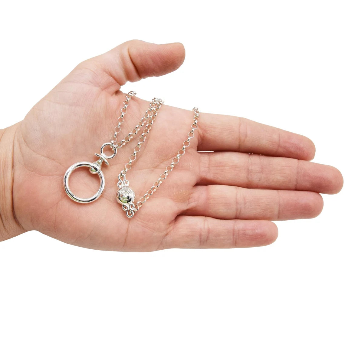 Littles 24/7 Wear Secret Locking Pacifier O Ring Submissive BDSM Day Collar DDLG Solid 925 Sterling Silver Discreet Necklace g4