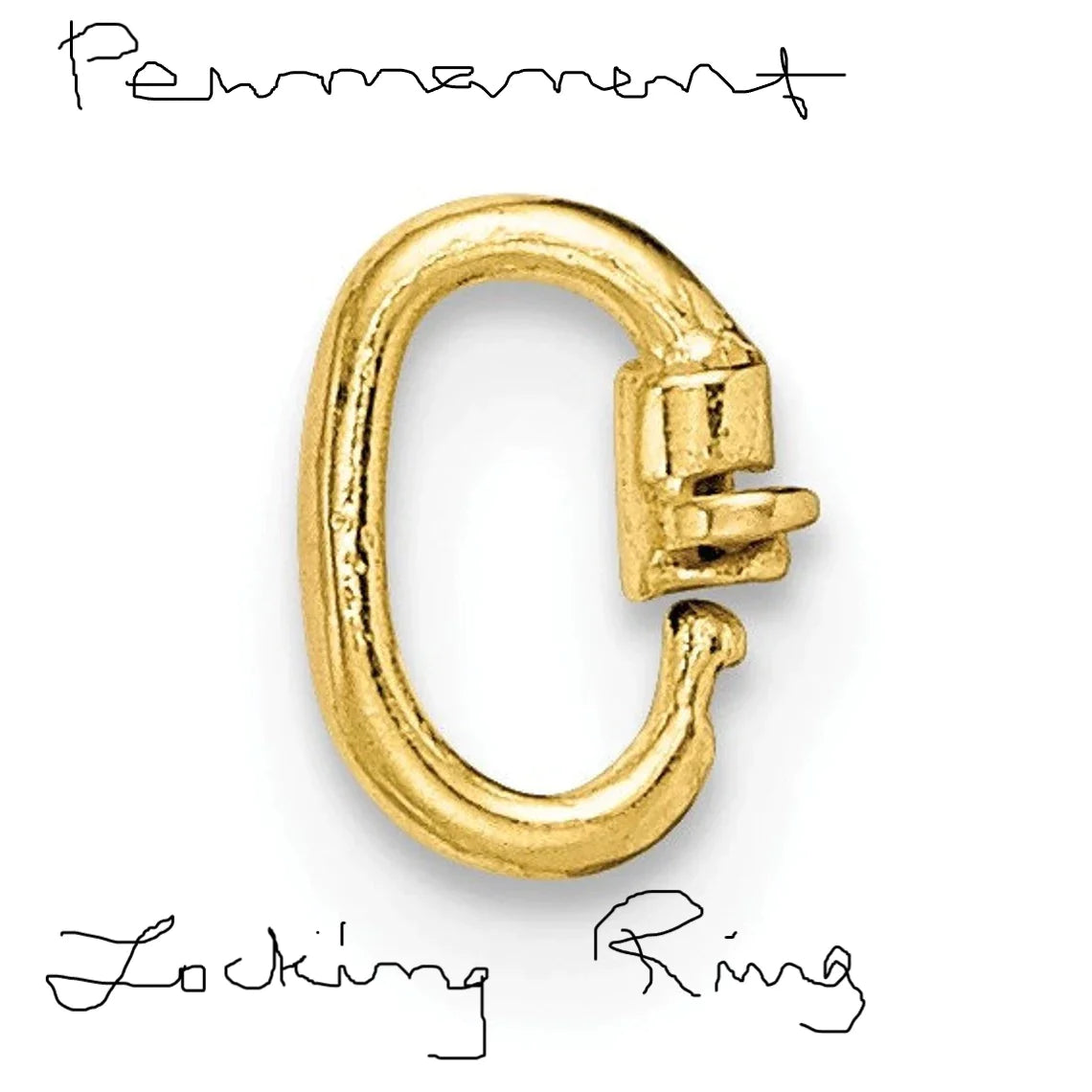 BDSM Submissive Discreet Locking Minimalist Day Collar O Ring Micro Double Celtic Infinity Knot Solid 14K Gold Yellow - Pink - or White 24/7 Wear