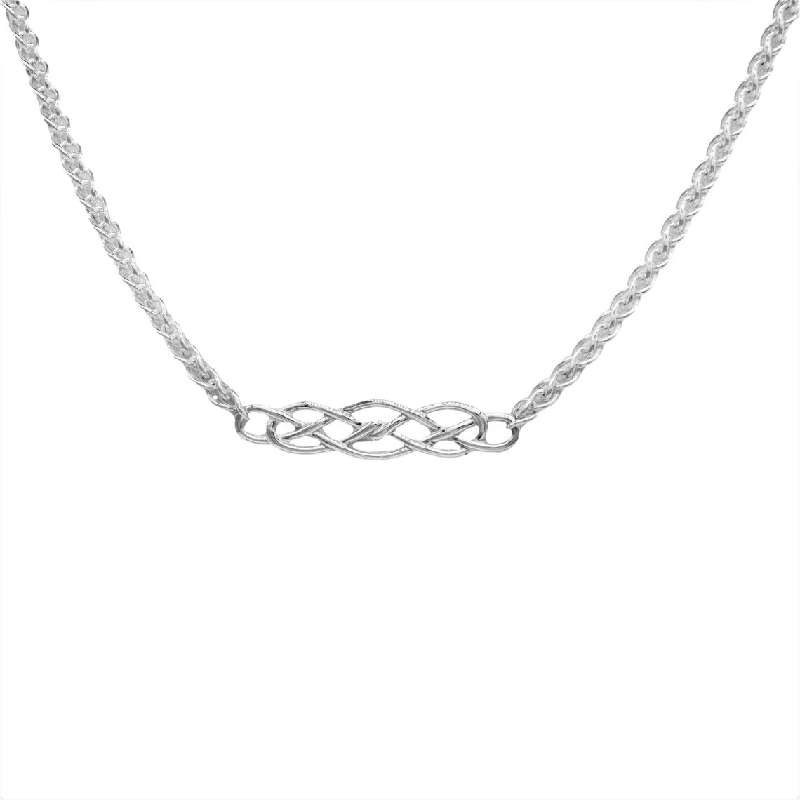 2 in 1 Reversible BDSM Submissive Day Collar 925 Sterling Locking Discreet Celtic Knot W/ Makou g2