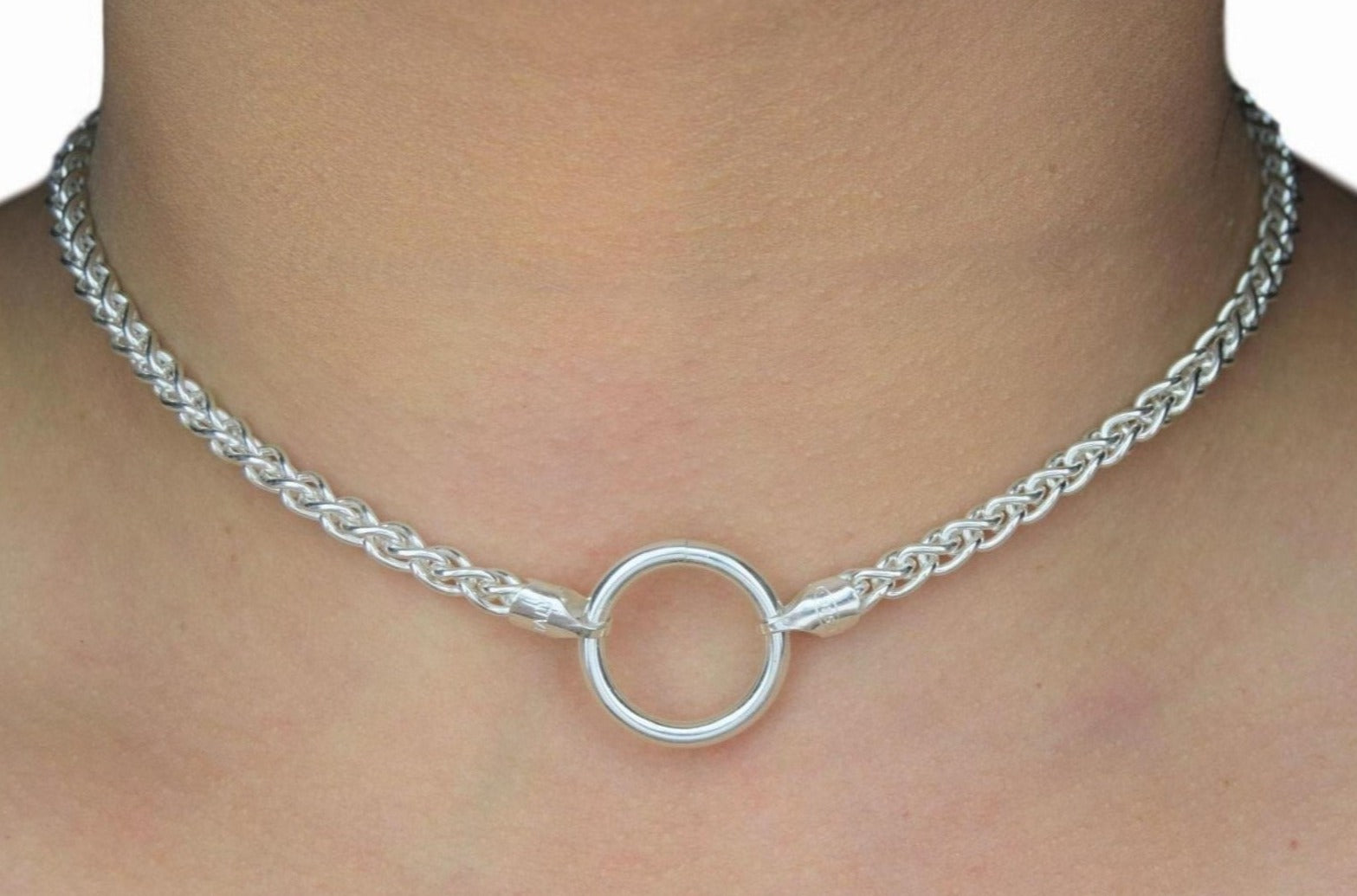 Makou O ring Solid 925 Sterling Silver BDSM Day Collar g2