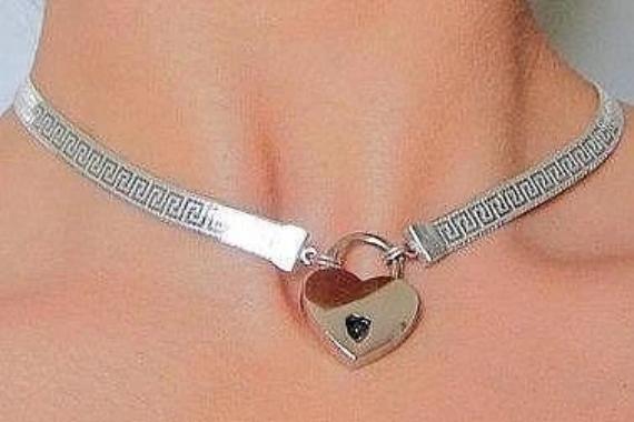 High Quality 925 Sterling Silver Hypoallergenic Locking, lock, padlock BDSM Day Collar Bondage Sub Kink Slave Submissive ToBeHis Engraving
