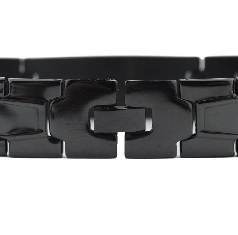Custom Engraving Dominant High Quality 316L Black Coated Surgical Stainless Steel High Quality BDSM Master Bracelet