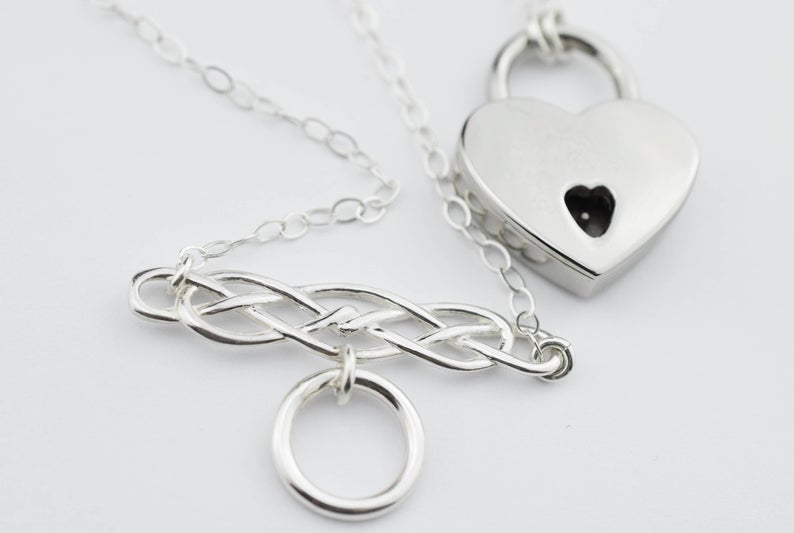 Celtic Knot O Ring 925 Sterling BDSM Day Collar g2