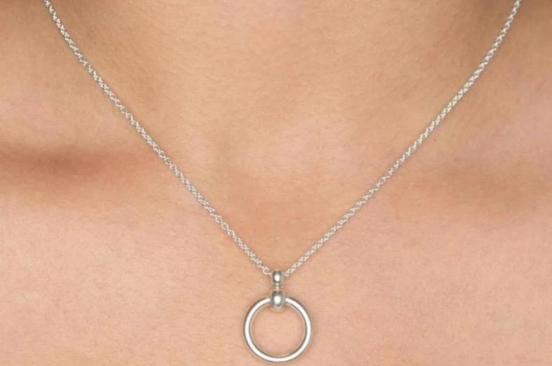 BDSM Submissive Locking Day Collar Classic O Ring Solid 925 Sterling Silver g2