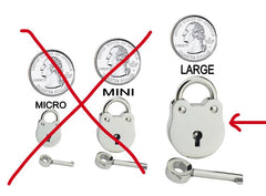 INVENTORY SALE - 40% OFF 316L STAINLESS LARGE ROUND LOCK & KEY - LIMITED SUPPLY