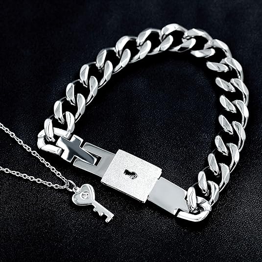 Custom Engraving Locking Bracelet High Quality 316L Stainless Steel  Black, Gold, Rose Gold, Silver  BDSM