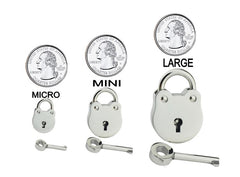 Solid 316L Surgical Stainless Steel Round Locks - 3 Sizes