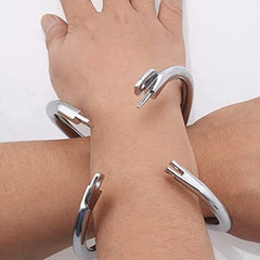 High Quality 316L Stainless Steel Double Locking Wrist Cuff Hand-cuffs