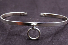 Solid 925 Sterling Silver Micro O Ring BDSM Cuff Collar   g1