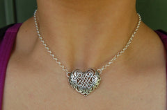 Celtic Heart Solid 925 Sterling Silver BDSM Day Collar   g2