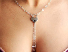 Love Hearts Solid 925 Sterling Silver BDSM Day Collar   g6