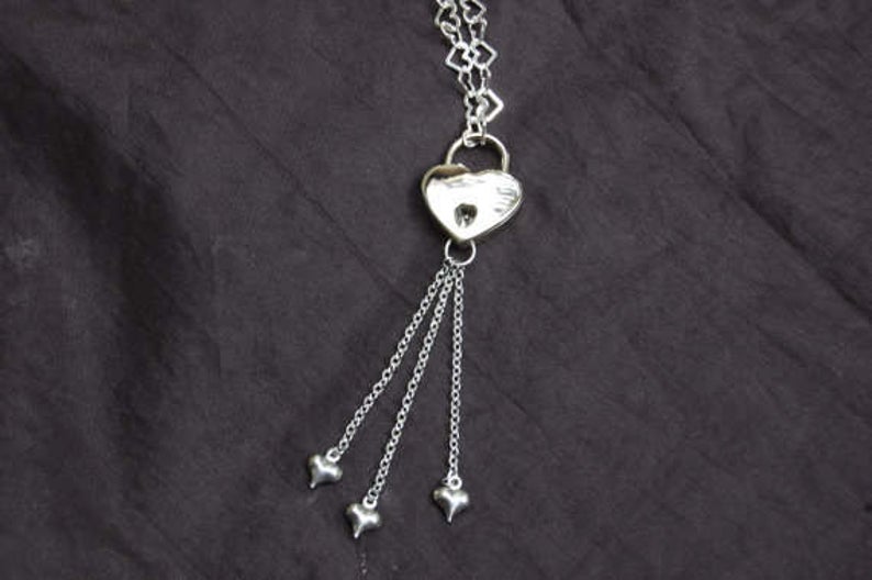 Love Hearts Solid 925 Sterling Silver BDSM Day Collar   g6