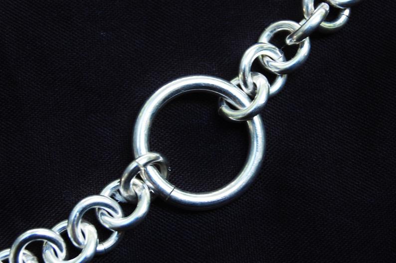 Heavy O Ring Cable Solid 925 Sterling BDSM Day Collar   g1