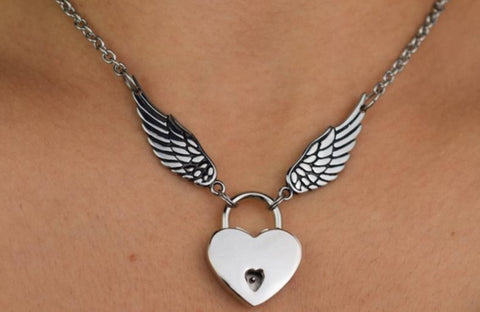 316L Surgical Stainless Steel Deluxe Angel Wings BDSM Day Collar   s4