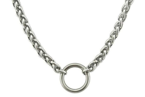 Solid 316L Surgical Stainless Steel Makou O Ring  BDSM Day Collar   s2