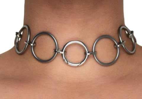 BDSM Locking Day Collar Jumbo O ring 316L Surgical Stainless Steel  s1