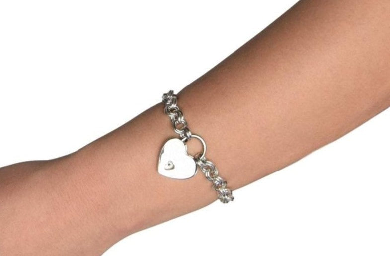 Double Link 925 Sterling Silver BDSM Day Wrist Collar   g1