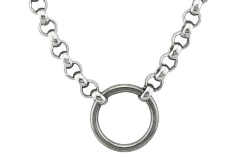 BDSM Locking Day Collar 316L Surgical Stainless Steel Large O ring  s2