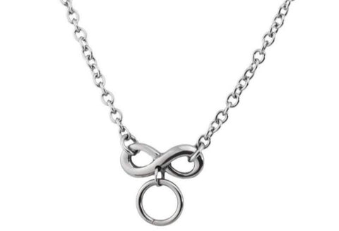 BDSM Locking Day Collar O-Ring Infinity 316L Surgical Stainless Steel   s2