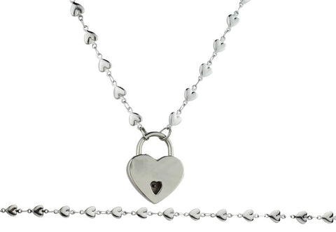316L Surgical Stainless Steel Solid Heart BDSM Day Collar   s4
