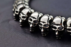 316L Surgical Stainless Steel Very Heavy Max Skulls BDSM Day Collar  s1