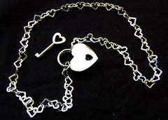 Solid 925 Sterling Silver Large Heart Link BDSM Day Collar   g5