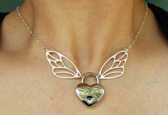 Solid 925 Sterling Silver Butterfly Wings BDSM Day Collar   g2