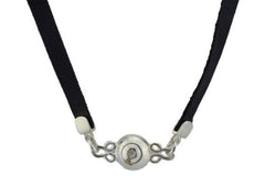 High Grade Leather and Solid 925 Sterling Silver BDSM Day Collar   g5