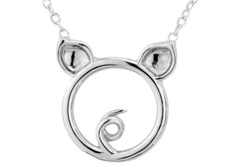 Solid 925 Sterling Silver  Pet Piggy O Ring BDSM Day Collar   g2