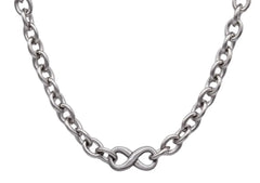 BDSM Locking Day Collar Jewelry Anklet of Lock and O ring with large sterling bell available in solid 316L Stainless Steel or 925 sterling silver shown on a white background