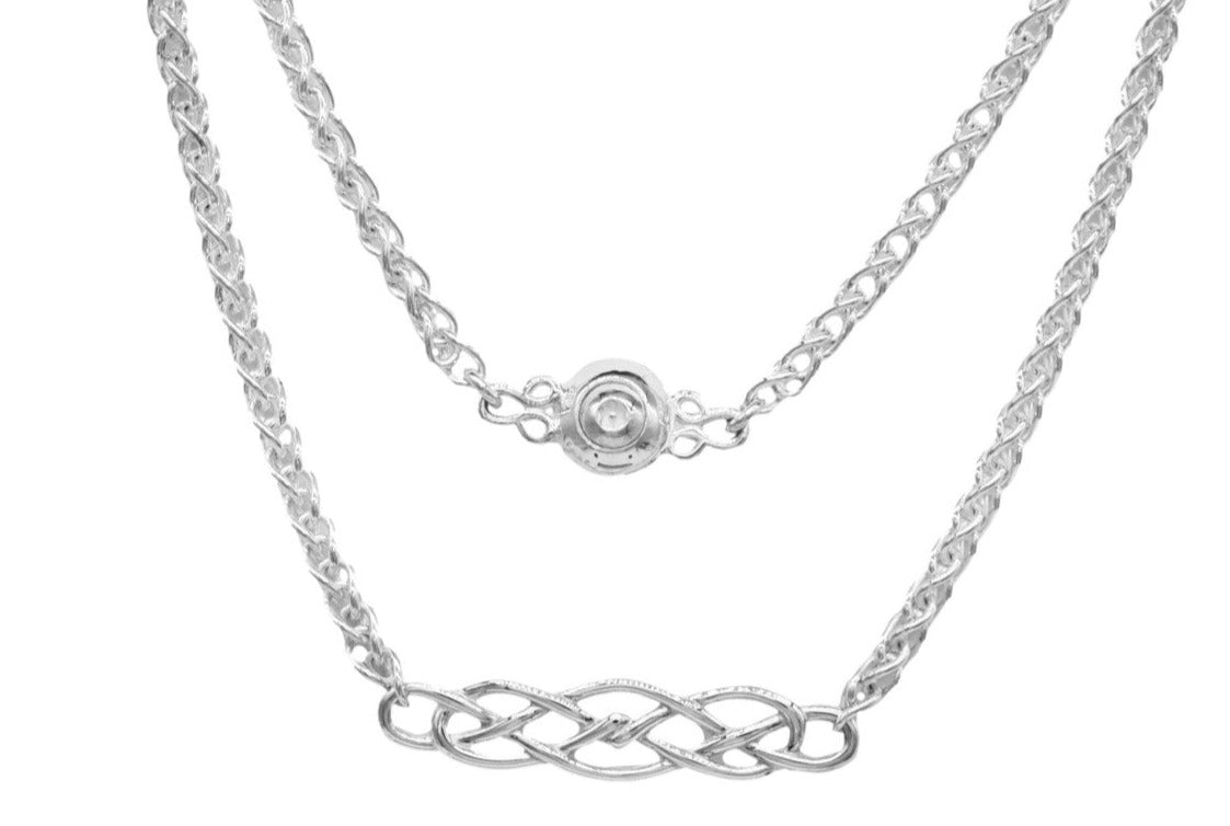 BDSM Submissive Day Collar 925 Sterling Locking Discreet Celtic Knot W/ Makou    g2
