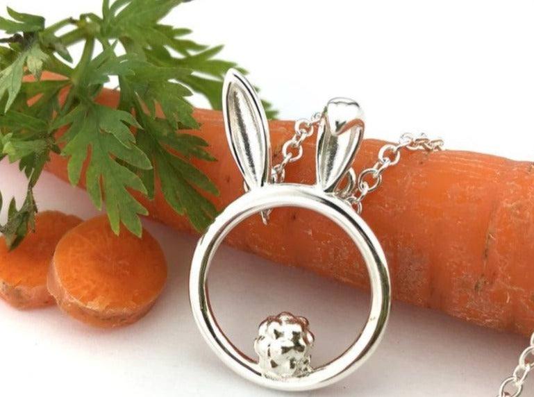 Solid 925 Sterling Silver Pet Bunny Rabbit O Ring BDSM Day Collar   g2