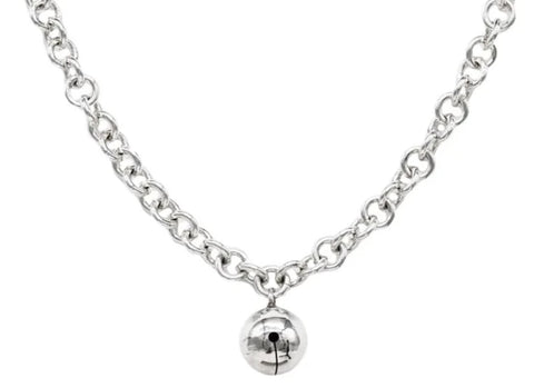 BDSM Submissive Locking  Eternity Bell Ankle Day Collar Heavy Solid 925 Sterling Silver Anklet g3